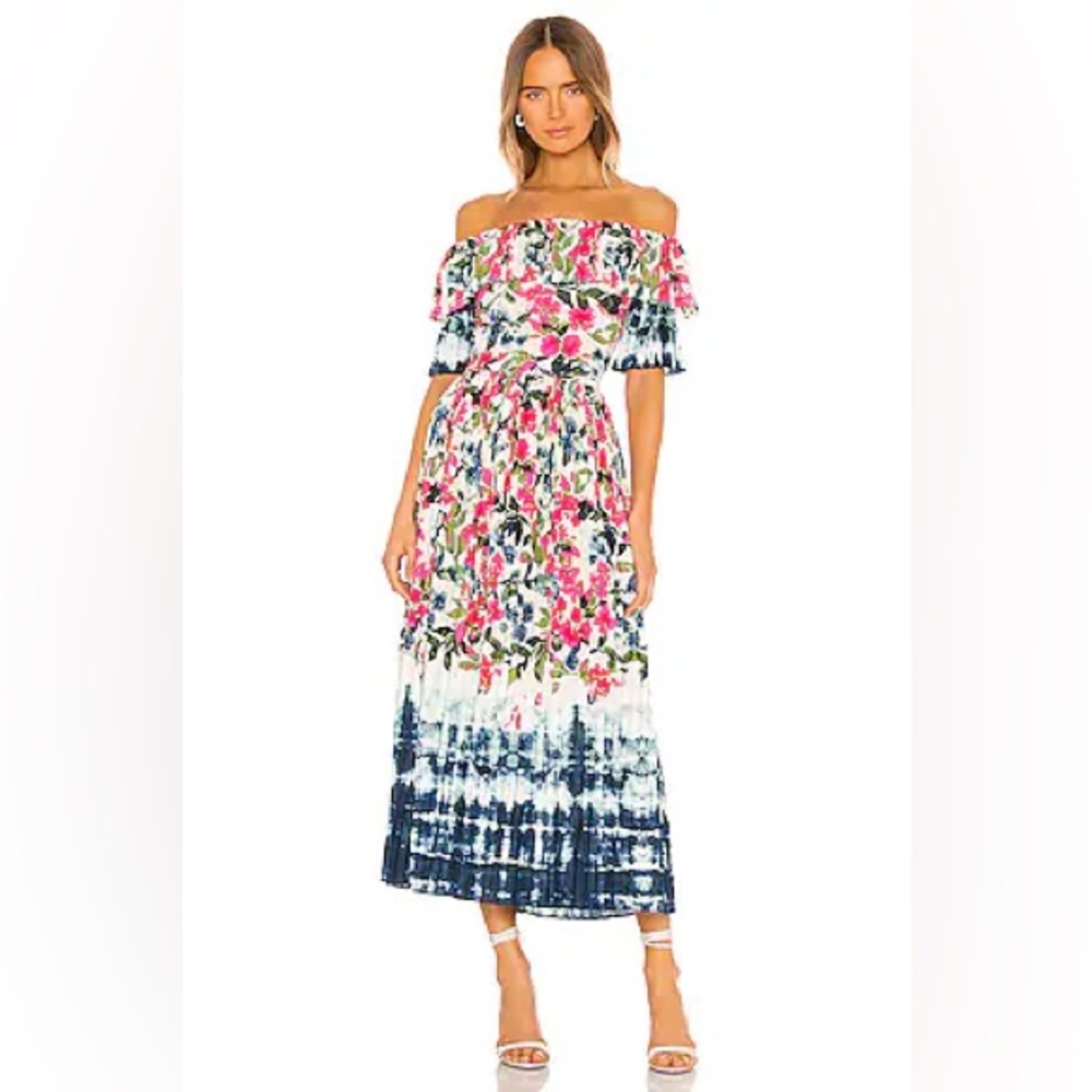 MISA LOS ANGELES Mirabelle Dress in Dip Dye Floral Womens Size M